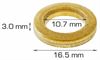 Hængselringe Ø16,5 x 3 mm messing