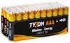 Tyzon AAA-alkaline-batterier, 40 stk.