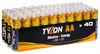 Tyzon AA-alkaline-batterier, 40 stk.
