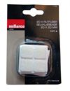 Filtpuder selvklæbende 20x20 mm. - hvid 20 stk.