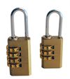 Millarco® hængelåse med Kode 3 og 4 skiver messing (2 stk)