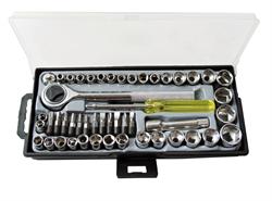 Topnøglesæt 1/4\' & 3/8"" - 50 dele